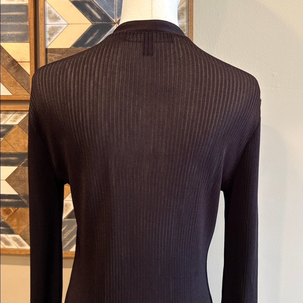 Ralph Lauren Collection Vintage Ribbed Semi-Sheer Cardigan Sweater size Small - Picture 8 of 12